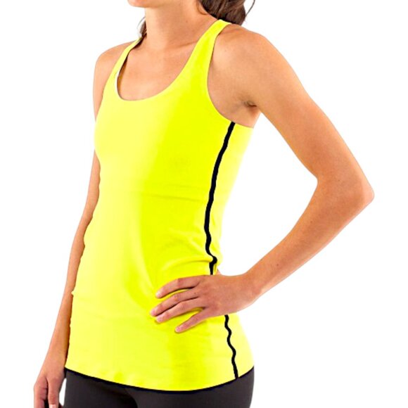 Lululemon Cool Racerback Split Pea Yellow Special Edition Bonded Tank Top - Picture 7 of 8